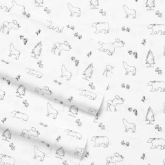 Animal Tracks Cotton-Percale Sheet Set