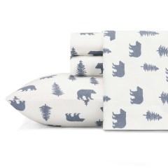 Bear And Trees Flannel Sheet Set