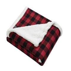 Cabin Plaid Red Twill Throw & Pillow Set