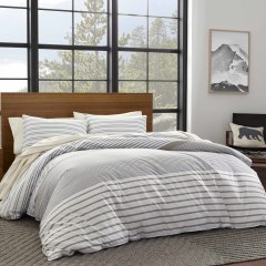 Cooper Stripe Cotton Duvet Cover Set