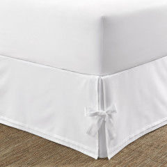 Corner Ties Cotton-Satten Tailored Bedskirt