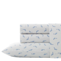 Dolphins Cotton Percale Sheet Set