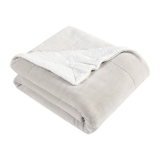 Eb Signature Solid Ultra Soft Brown Plush Fleece Blanket