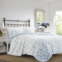 Flora Cotton Quilt-Sham Set