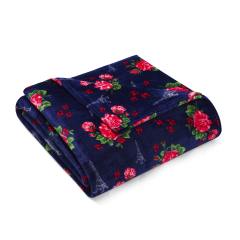 French Floral Ultra Soft Plush Fleece Blanket