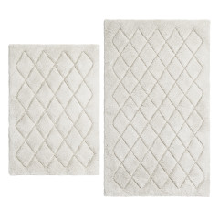 Marquis Diamond Grey Cotton Bath Rug