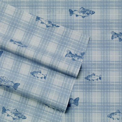 Eddie Bauer Methow Plaid Cotton-Percale Sheet Set