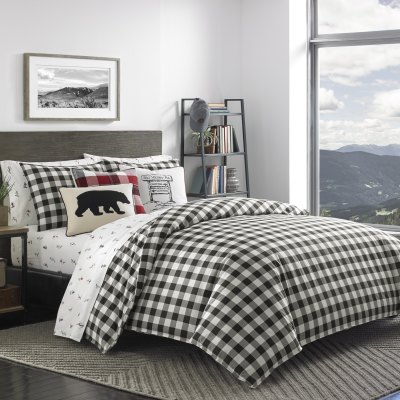 Eddie Bauer Mountain Plaid Cotton Comforter-Sham Set