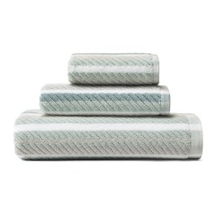 Ocean Bay Stripe Cotton-Terry Bath Towel Set