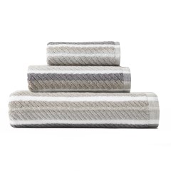 Ocean Bay Stripe Cotton-Terry Bath Towel Set