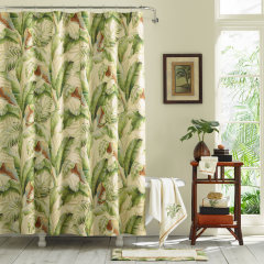 Palmiers Canvas Shower Curtain