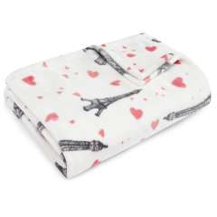 Paris Love Ultra Soft Plush Fleece Throw Blanket