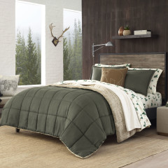 Sherwood Micro-Sued Green Comforter-Sham Set