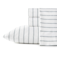 Trenton Stripe Cotton Percale Sheet Set