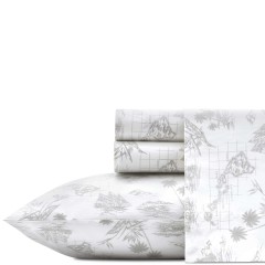 Vintage Map Cotton-Percale Sheet Set