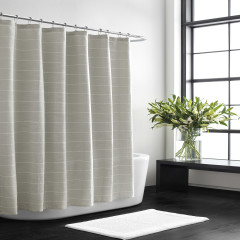 Vw Seersucker Stripe Cotton Shower Curtain