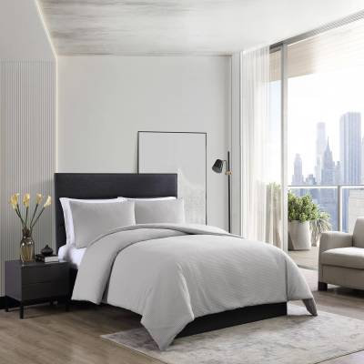 Vera Wang Waffle Pique Grey Comforter-Sham Set