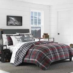 Willow Plaid Micro-Sued Comforter-Sham Set