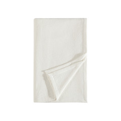 Windy Ridge White Cotton Blanket