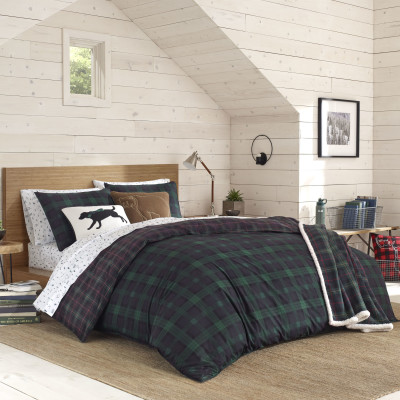 Eddie Bauer Woodland Tartan Cotton Duvet Cover Set