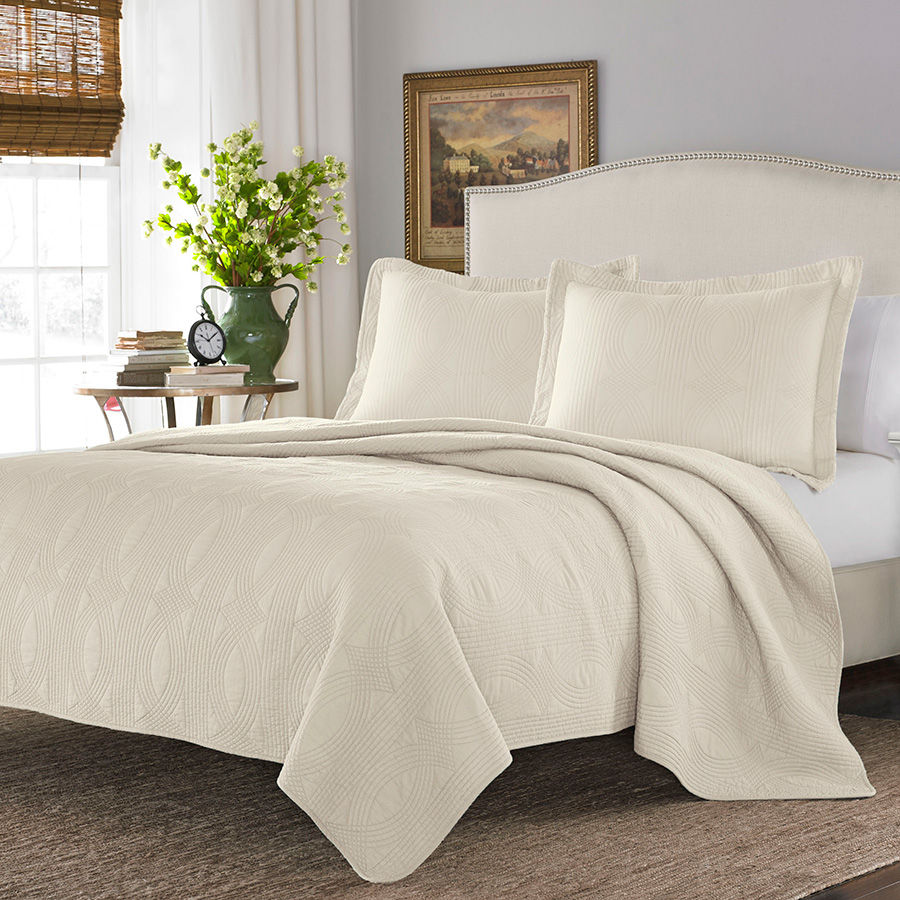 Full Queen Quilt Set Stone Cottage Arbor Ivory