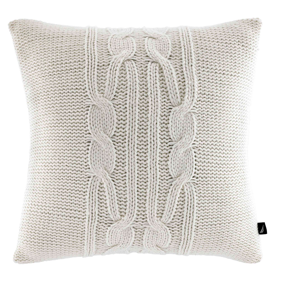 Decorative Pillow Nautica Bartlett Cable Knit Ivory
