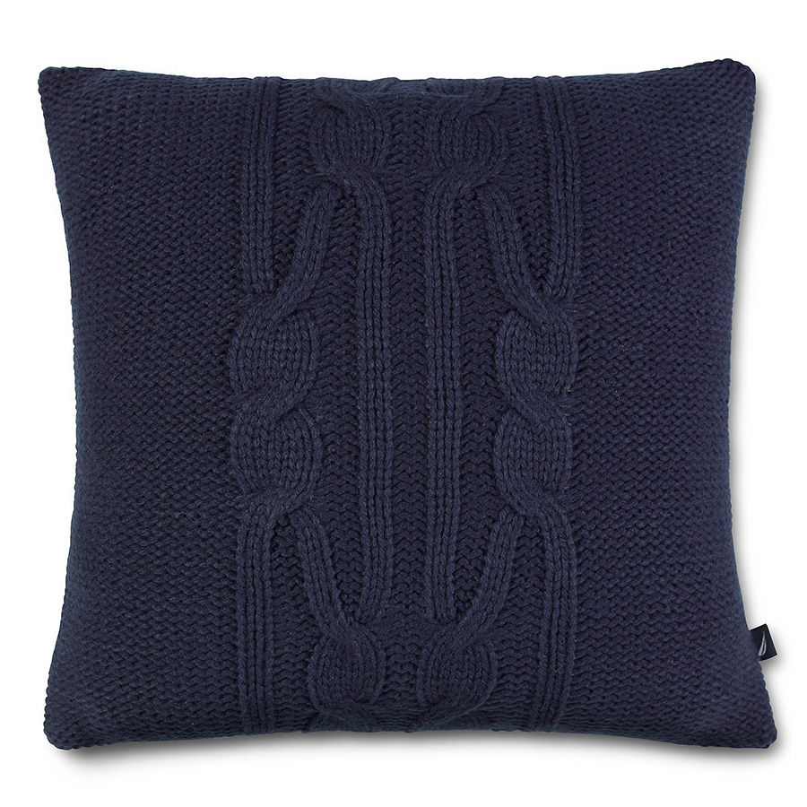 Decorative Pillow Nautica Bartlett Cable Knit Navy