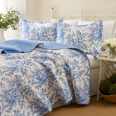 Laura Ashley Bedford Blue Quilt