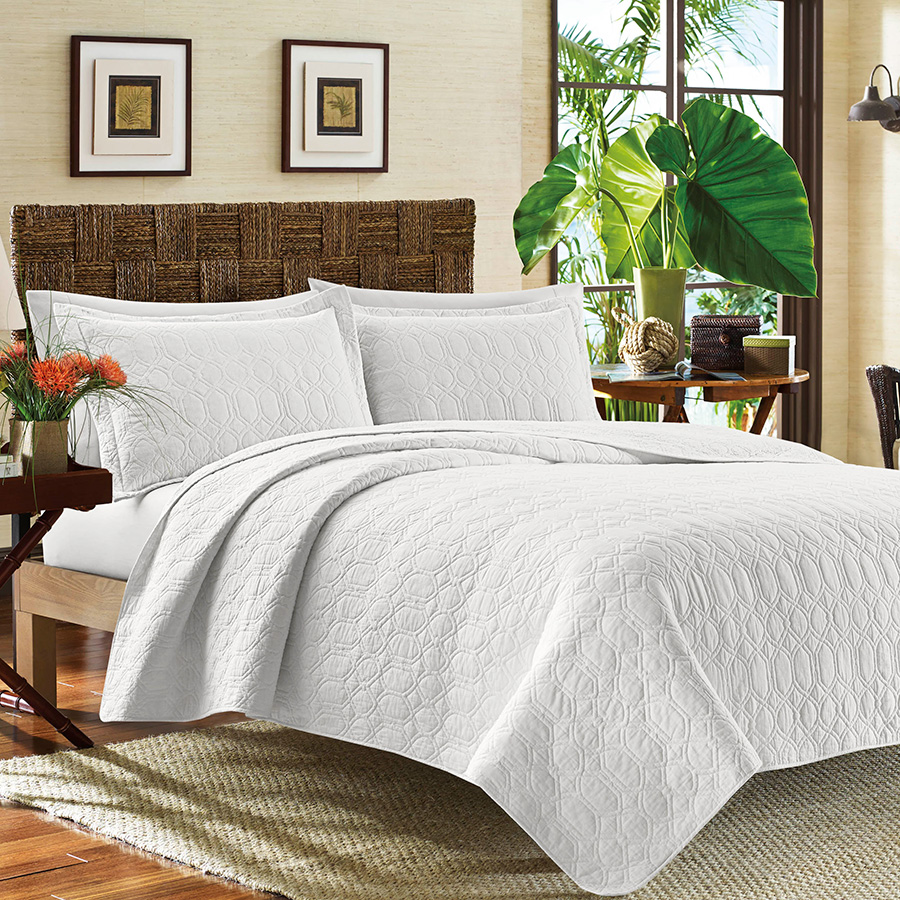 Twin Quilt Set Tommy Bahama Catalina White
