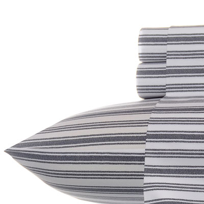 Nautica Coleridge Stripe Charcoal Sheet Set