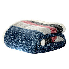 Eddie Bauer Fairisle Navy Throw