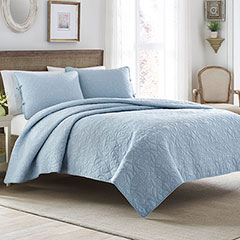 Laura Ashley Felicity Breeze Blue Quilt Set