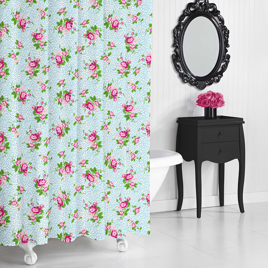 Shower Curtain Betsey Johnson Floral Leopard