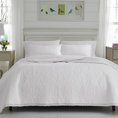 Laura Ashley Heirloom Crochet Quilt Set