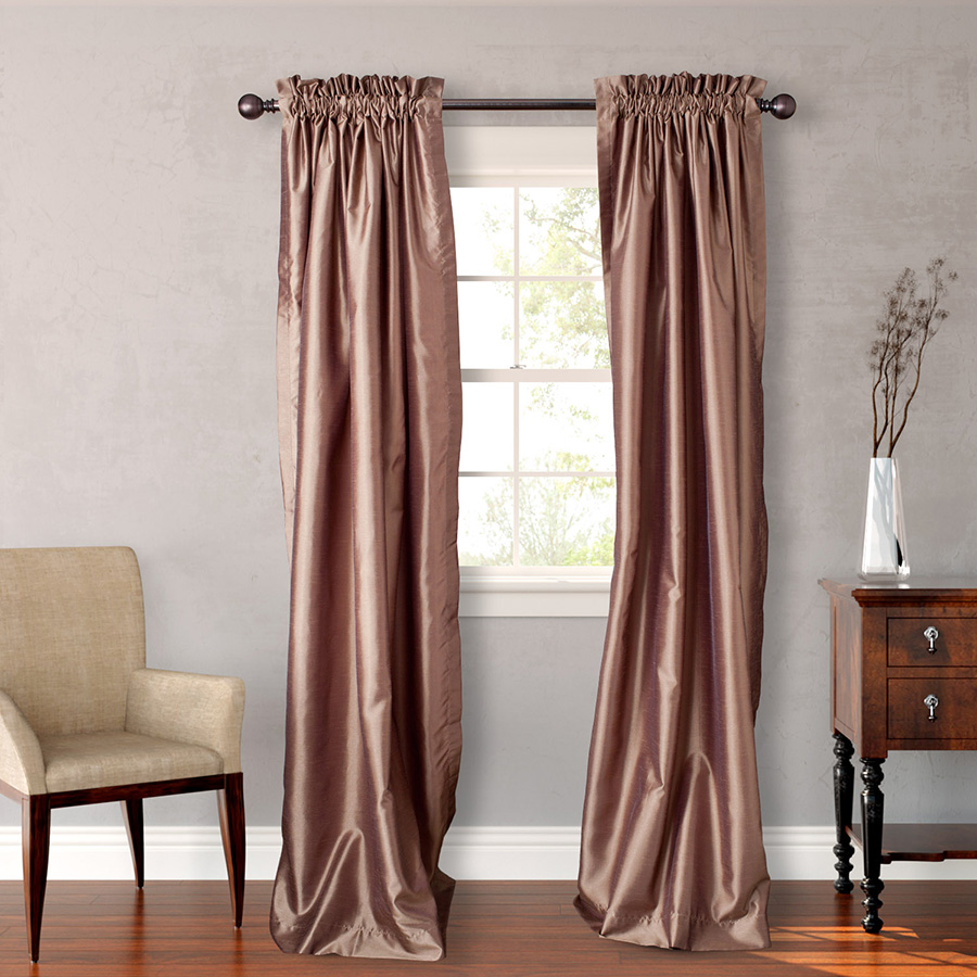 Pair of Drapes 54 x 96 Heritage Landing Solid Taupe