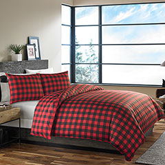 Eddie Bauer Mountian Plaid Scarlet Comforter & Duvet Set