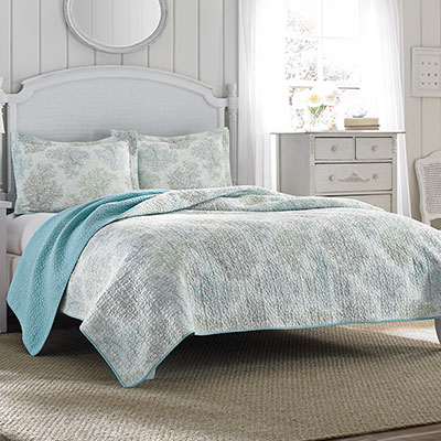 Laura Ashley Saltwater Quilt Set