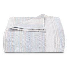 Tommy Bahama Sandy Shore Stripe Pale Blue Blanket