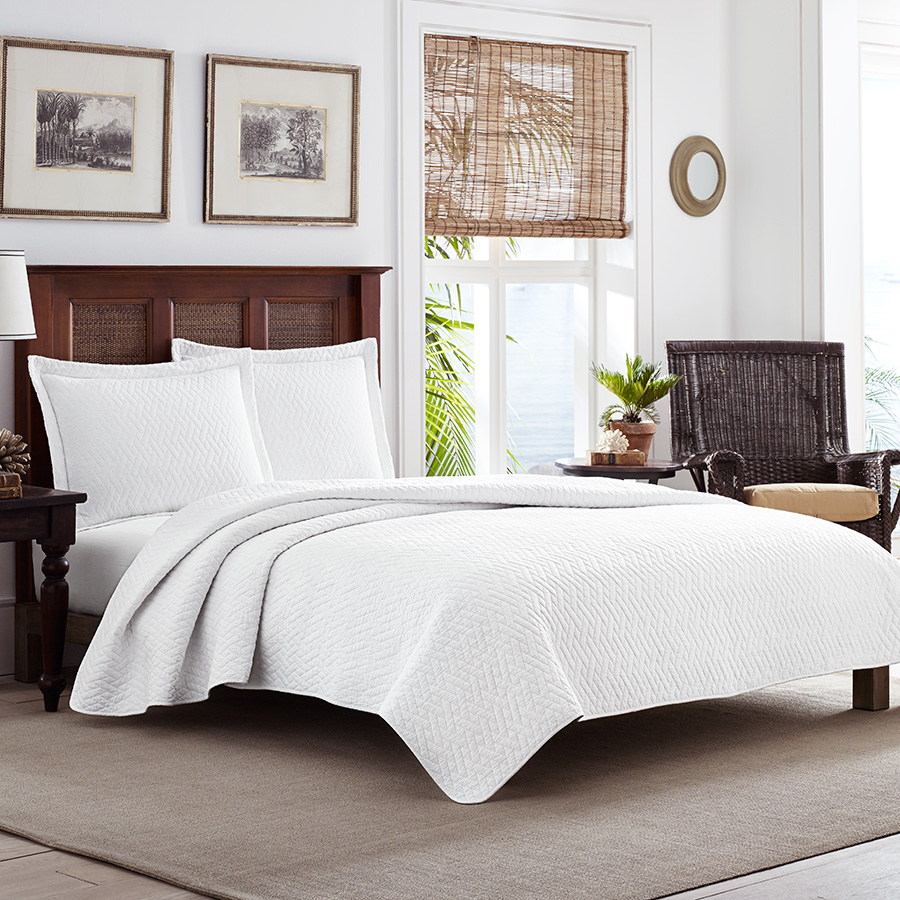 Twin Quilt Set Tommy Bahama Solid White