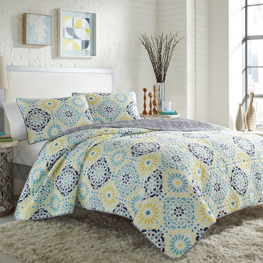 Full Queen Quilt Set City Scene Stardust