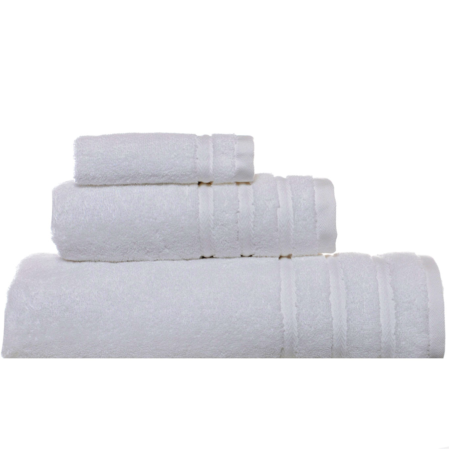 Towel Set Vera Wang Twill Stripe White