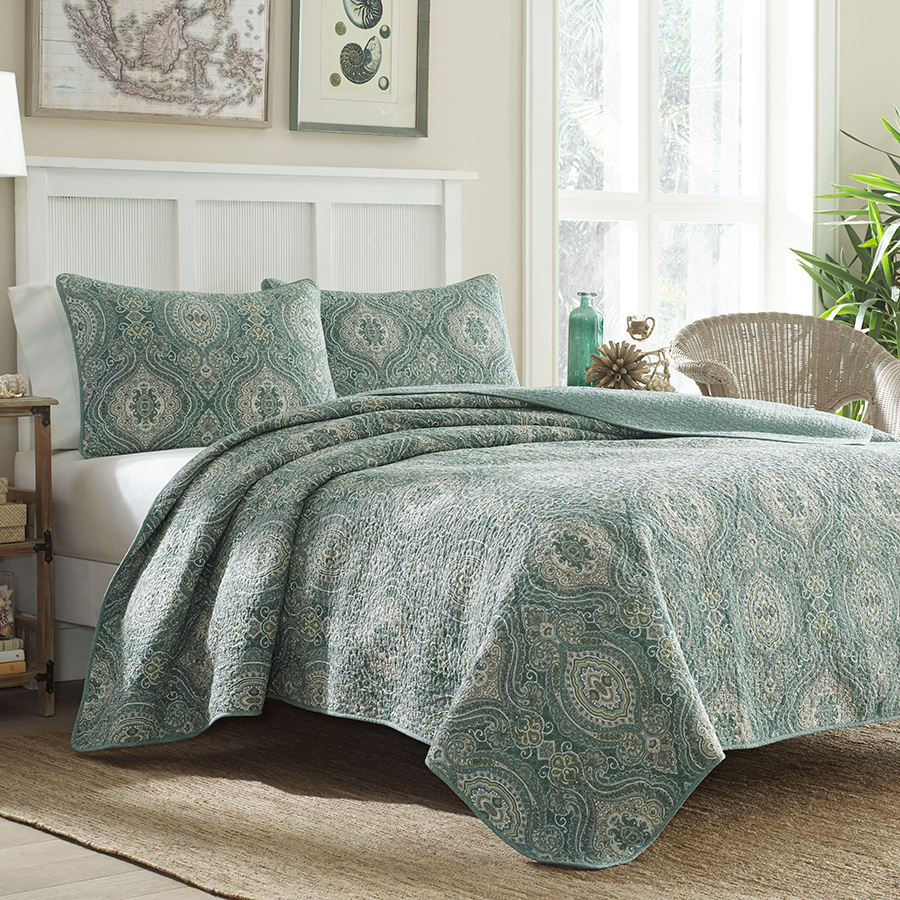 Full Queen Quilt Set Tommy Bahama Turtle Cove