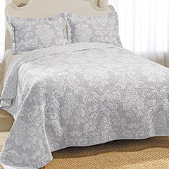 Laura Ashley Venetia Gray Quilt Set